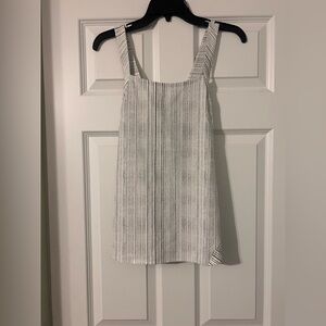 ATHLETA Arrival Tank Amara Stripe White Black Racerback NWT SZ:XS